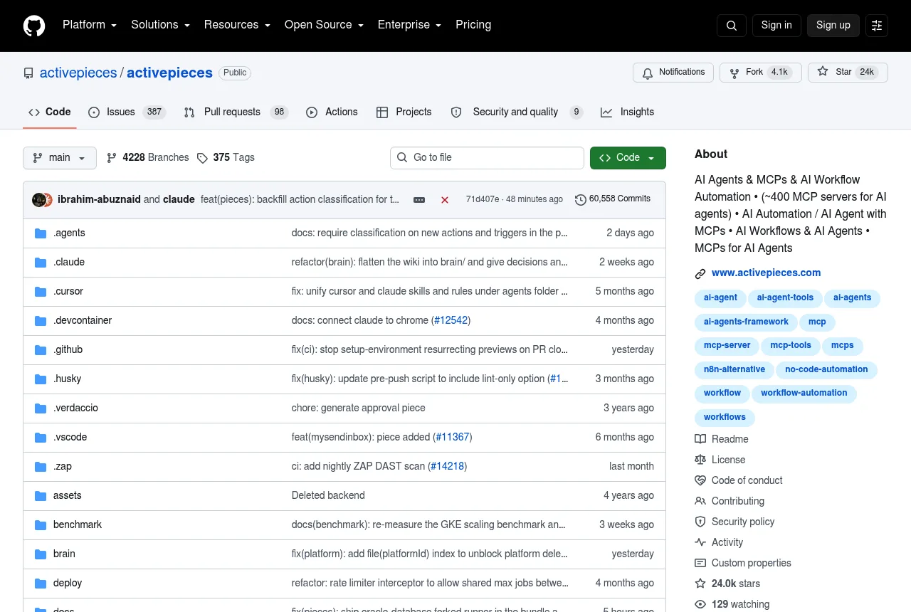Repo — Activepieces